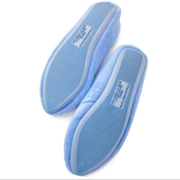 Charter Club Womens Memory Foam Loafer Slippers Blue 5-6 Medium and 11-12 XL - Picture 2 of 2